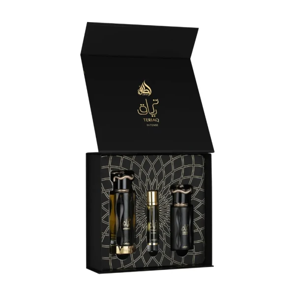 opakowanie Lattafa Teriaq Intense Fragrance Gift Set zestaw prezentowy unisex